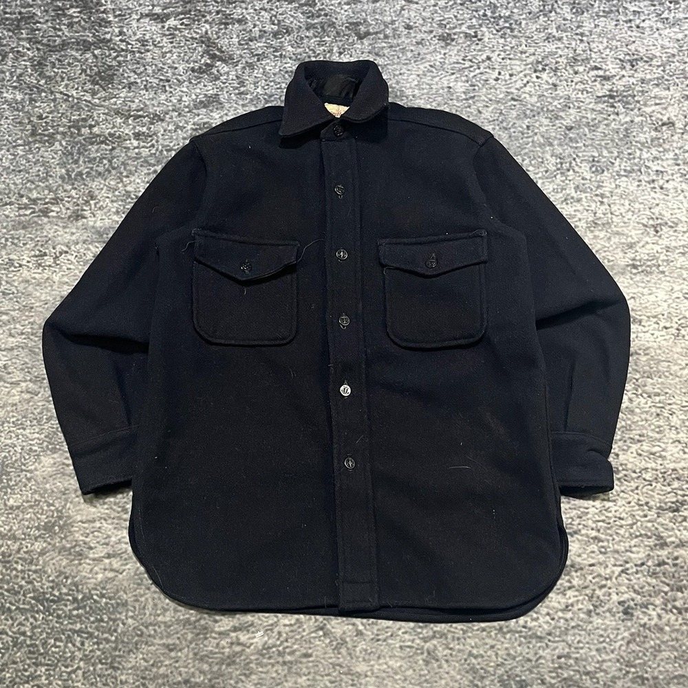 Vintage 5 Brother Shirt Button Up Flannel Union Made Mens Medium Black Outerwear